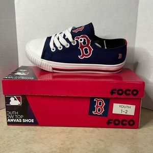 FOCO Redsox Youth Canvas Shoe size 1-2